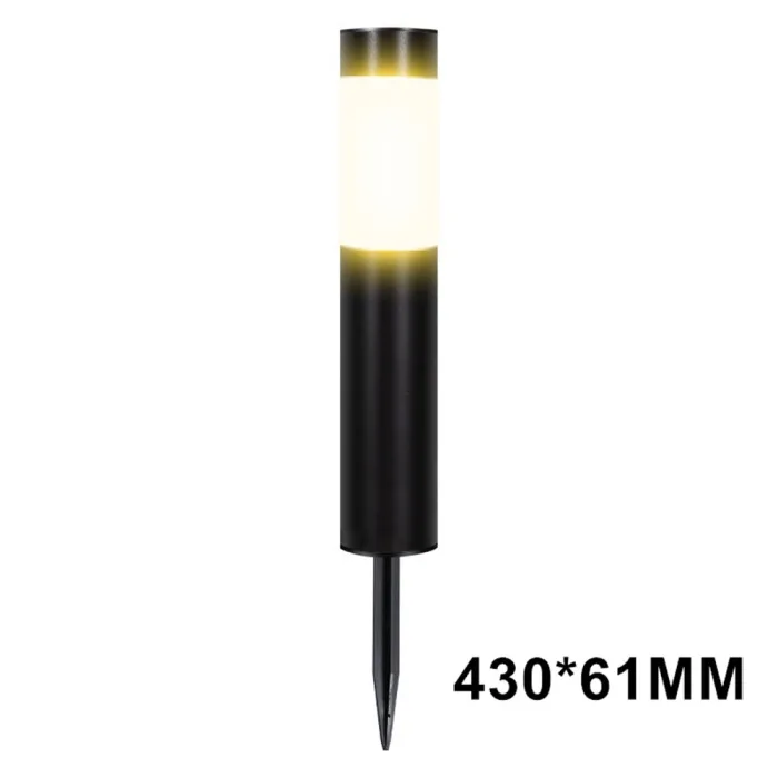 Tuinlamp op zonne-energie - RVS grondpaal - buisSolar verlichting