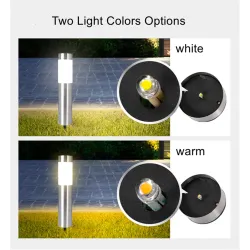 Tuinlamp op zonne-energie - RVS grondpaal - buisSolar verlichting