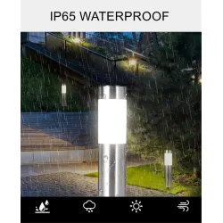 Tuinlamp op zonne-energie - RVS grondpaal - buisSolar verlichting