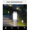 Tuinlamp op zonne-energie - RVS grondpaal - buisSolar verlichting