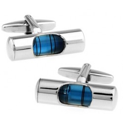 Manchetknopen in Franse stijl - blauw waterpeilManchetknopen