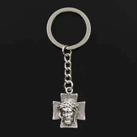 Kruis met Jezus - metalen sleutelhangerSleutelhangers