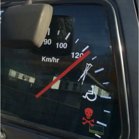 Snelheidsmeter - vinyl autostickerStickers