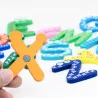 Houten koelkastmagneten - kleurrijke letters/cijfersKoelkastmagneten