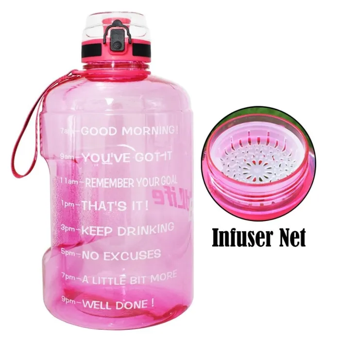 Water bottle - with time markings - water drinking motivation - filter net - fruit infusion - BPA freeWater bottles