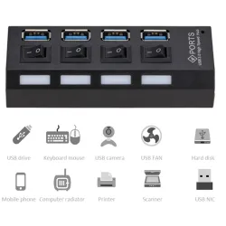 4-poorts HUB - USB 3.0 - splitterHubs