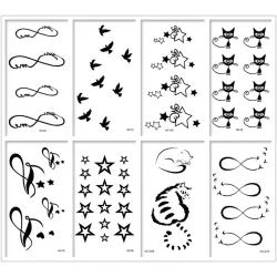 Zwarte tijdelijke tattoo - waterdichte stickerStickers