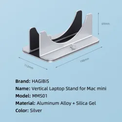Verticale standaard voor Mac Mini - antislip - verstelbaarStands