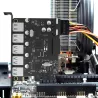 ORICO - USB 3.0 - PCI-E uitbreidingskaart - 5-poorts HUB - adapterHubs