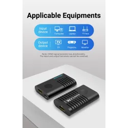 HDMI 60M extender - signaalversterker - USB 2.0 - 4K@60HzNetwerk