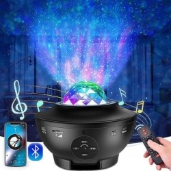 Starry sky projector - LED night light - with speaker - Bluetooth