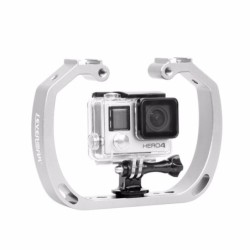 Onderwater aluminium selfie-monopod - houder - houder met dubbele arm - voor GoPro-camera'sBevestigingen