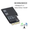 1750Mbps - dual band WiFi Bluetooth card - 2.4GHz/5GHz - Broadcom BCM94360CD - wireless moduleNetwerk