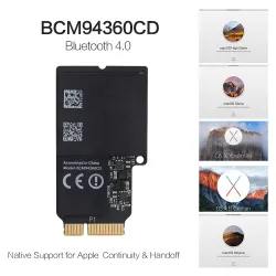 1750Mbps - dual band WiFi Bluetooth card - 2.4GHz/5GHz - Broadcom BCM94360CD - wireless moduleNetwerk