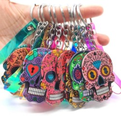 Colorful Mexican skull - keychainSleutelhangers