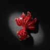 Roter Kristallgoldfisch - elegante Brosche