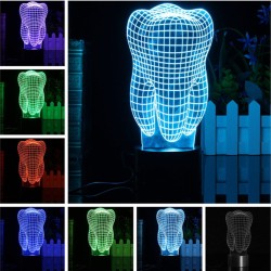 3D-Zahn-RGB-LED-Lampe – USB – Touch-Licht