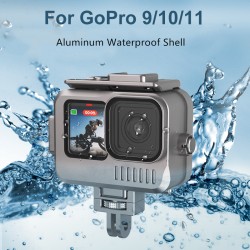Aluminiumgehäuse für GoPro 9 - 10 -11 - wasserdicht - Unterwasser 40M - Schutz