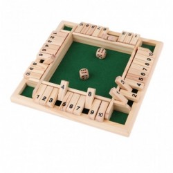 Sluit de doos - dobbelsteenbordspel - 4-zijdig - 10 cijfers - houten speelgoed - 4 spelersHouten