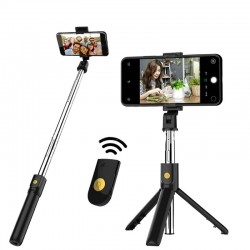copy of 3 in 1 Selfie-Stick - kabellos - Bluetooth - faltbares Einbeinstativ - Stativ - mit Fernbedienung