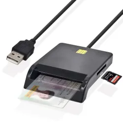 UTHAI - Smartcardlezer - voor bankkaart / SIM / IC / ID / EMV / SD / TF / MMC / USB - ISO / Windows / Linux / OSAccessoires