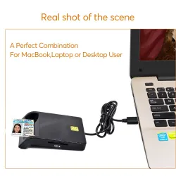 UTHAI - Smartcardlezer - voor bankkaart / SIM / IC / ID / EMV / SD / TF / MMC / USB - ISO / Windows / Linux / OSAccessoires
