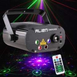Mini podiumlicht - laserprojector - met afstandsbediening - RGB - LED - 96 patronenPodium- en evenementenverlichting