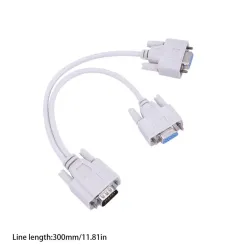 VGA SVGA - 1 naar 2 monitoren - mannelijk naar 2 dual vrouwelijk Y - 15-pins - adapter - splitterkabelKabels