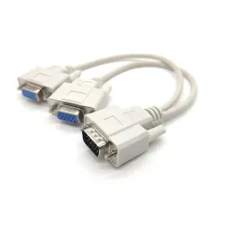 VGA SVGA - 1 naar 2 monitoren - mannelijk naar 2 dual vrouwelijk Y - 15-pins - adapter - splitterkabelKabels