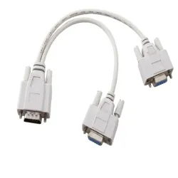 VGA SVGA - 1 naar 2 monitoren - mannelijk naar 2 dual vrouwelijk Y - 15-pins - adapter - splitterkabelKabels