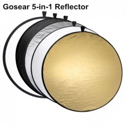 5-in-1-Fotoreflektor – zusammenklappbare runde Scheibe – mit Tasche – 60 cm