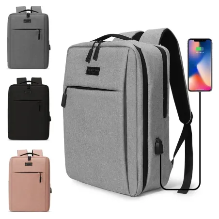 Trendy laptoptas - rugzak - met USB oplaadpoort - waterdichtRugzakken