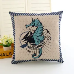Decoratieve katoenen kussensloop - anker-/roerprint - 45 * 45cmKussenslopen