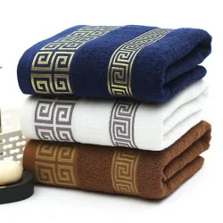 Luxe bad-/strandlaken - Turks borduursel - katoenTextiel
