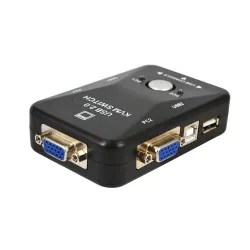 KVM-switcher - splitter - 2 poorten - USB 2.0 - 1920*1440 VGA SVGAKabels