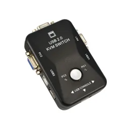 KVM-switcher - splitter - 2 poorten - USB 2.0 - 1920*1440 VGA SVGAKabels