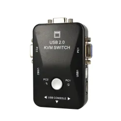 KVM-switcher - splitter - 2 poorten - USB 2.0 - 1920*1440 VGA SVGAKabels