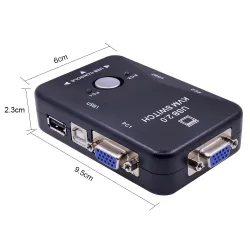 KVM-switcher - splitter - 2 poorten - USB 2.0 - 1920*1440 VGA SVGAKabels