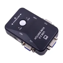 KVM-switcher - splitter - 2 poorten - USB 2.0 - 1920*1440 VGA SVGAKabels