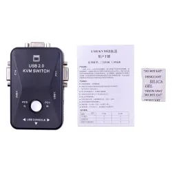 KVM-switcher - splitter - 2 poorten - USB 2.0 - 1920*1440 VGA SVGAKabels