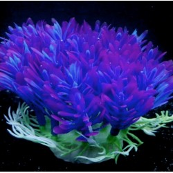 Kunstmatige plastic plant - paarse bloem - aquariumdecoratieDecoraties