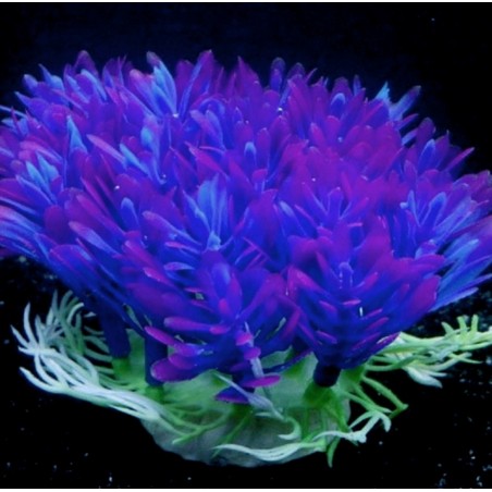 Künstliche Kunststoffpflanze - lila Blume - Aquariumdekoration