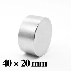 N35 - neodymium magneet - sterke ronde schijf - 40 * 20 mmN35
