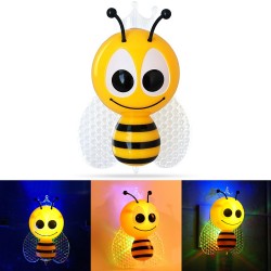 LED-Nachtlicht – Wandstecker – mit Sensor – Cartoon-Biene