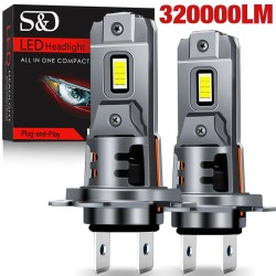 Mini-H7-LED-Scheinwerferlampe 250 W CSP – 320000 lm – Auto-Diodenlampen – H7 Turbo LED – 12 V – 6500 K