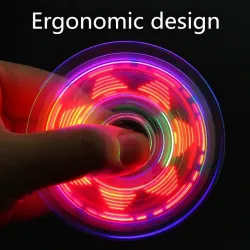 Luminous fidget spinner - transparent pattern - LED- glow in the darkFidget Spinner