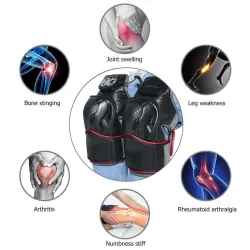 Infrared knee massager - magnetic vibration heating - joints physiotherapy - electric massage - pain reliefMassage