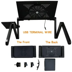 Multifunctionele tablet/laptopstandaard - tafel - met muismat - verstelbaar - opvouwbaarHouders