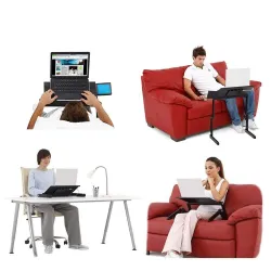Multifunctionele tablet/laptopstandaard - tafel - met muismat - verstelbaar - opvouwbaarHouders