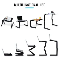 Multifunctionele tablet/laptopstandaard - tafel - met muismat - verstelbaar - opvouwbaarHouders